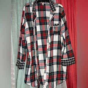 Victoria's Secret Multicolor Plaid sleep shirt
